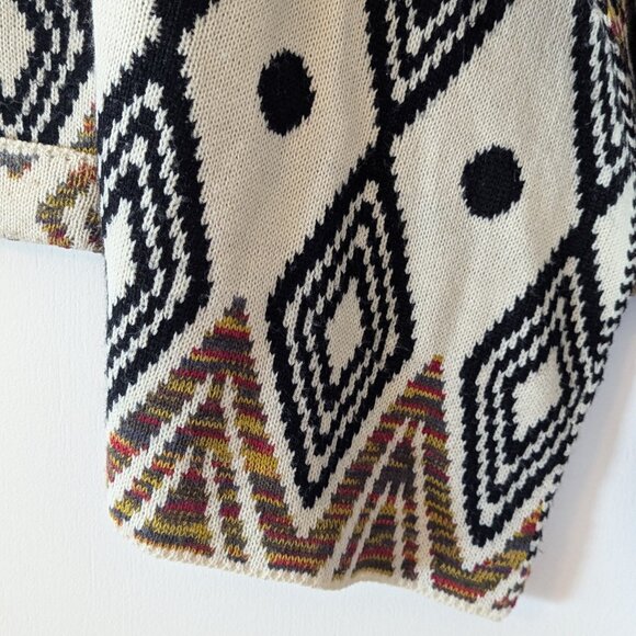 Mismash Multicolor Geometric Open Front Cardigan, Size M - Picture 9 of 11